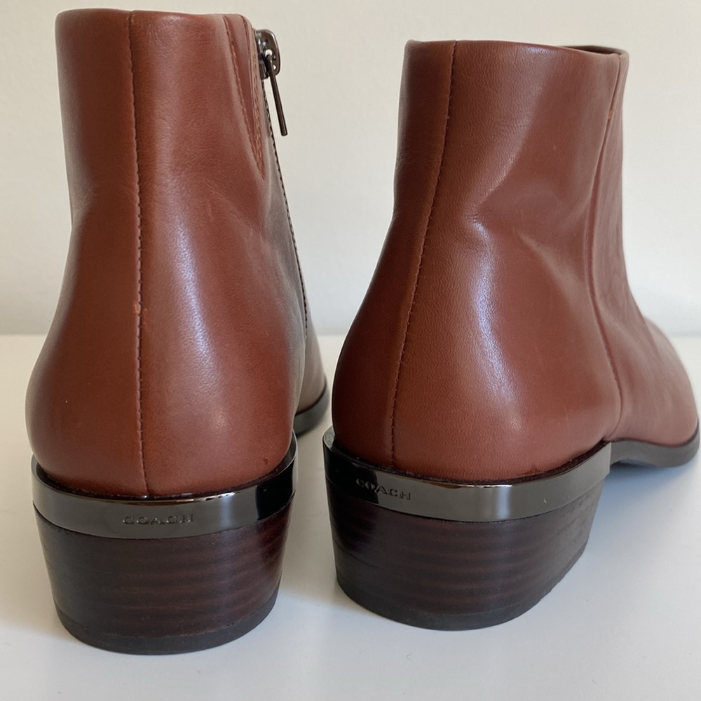 COACH Montana Classic Leather Ankle Boots Pointed Toe Size 9B Women’s - Picture 5 of 14